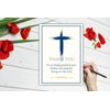 Elcer Celebration of life Funeral thank you cards with envelopes Catholic Christian Sympathy acknowledgement Thank you Cards