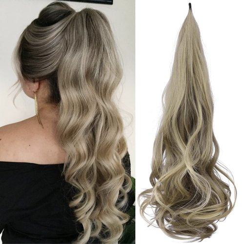 Ponytail Extension 30 Inch Flexible Wrap OTO BELLA Around Ponytail Hair Extensions 120g Long Curl...