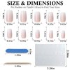 Bellelfin Short Ombre Press on Nails, 120Pcs Glossy Square Gradient Fake Nails Full Cover Pink Ombre False Nail Tips Natural Acrylic Nails Press ons for Women Girls Artificial Fingernails