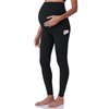 POSHDIVAH Women's Maternity Workout Leggings Over The Belly Pregnancy Yoga Pants with Pockets Soft Active Wear Work Pants Black Medium