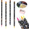 Aunifun 4 Pcs Diamond Art Pen Rhinestone Picker Pencil Nail Point Drill Pen Self Adhesive Resin Picker Dotting Wax Pencil Gem Pick up Tools for Nail Art DIY Decoration with Pencil Sharpener