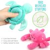 BenBen Ocean Stuffed Animal, 5 Pack Small Sea Creature Plush Toys and Shell Carrying Bag Set, Cute Plushies for Baby Kids, Sea Turtle, Octopus, Mermaid, Seahorse, Crab, Baby Shower, Stocking Stuffers