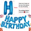 Accevo Dark Blue Happy Birthday Banner 16 Inch Mylar Foil Letters Balloons Happy Birthday Balloon for Kids, Child, Adults, Boys & Girls Happy Birthday Sign Birthday Party Decorations Supplies