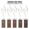 L'Oreal Paris Micro Ink Pen by Brow Stylist, Longwear Brow Tint, Hair-Like Effect, Up to 48HR Wear, Precision Comb Tip, Light Brunette, 0.033 fl; oz.