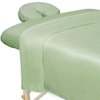 ForPro Professional Collection Premium Microfiber 3-Piece Massage Sheet Set, Sage, Ultra-Light, Stain, and Wrinkle-Resistant Includes Massage Flat and Fitted Sheet and Massage Face Rest Cover