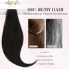 MAXITA Tape in Hair Extensions Human Hair Dark Brown 18 Inch 50g 20pcs Remy Human Hair Extensions Straight Seamless Real Hair Extensions Tape in Skin Weft Hair Extensions for Women