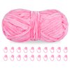 Ftyiwu 100g Chenille Yarn, Blanket Yarn for Knitting, Soft Chenille Yarn, Crochet Yarn for DIY Craft, Making Sweater, Hat, Blankets (Pink)
