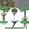 Catcan 10 Pcs Parachute Toy, Camo Parachute Men Toy Tangle Free Throwing Hand Throw Outdoor Flying Paratrooper Toy No Battery nor Assembly Required (Dark Green)