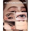 Microblading Eyebrow Pencil- Waterproof Eye Brow Pen 2-in-1 Dual-Ended Eyebrow Pen with 4-Fork-Tip & Ultra Precise Brush-Tip, Long Lasting Brow Pencil for Women Natural Looking Brow Makeup-03Dark Gray