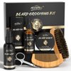 POP MODERN.C Beard Growth Kit Beard Grooming Kit 6pcs Beard Wash Shampoo Beard Oil Beard Balm Beard Comb Brush Scissors Best Gift for Men for Valentine's Day Christmas Father's Day Birthdays
