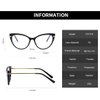 LJCZKA Blue Light Blocking Glasses Women Anti Eye satrain Computer Cat eye Eyeglasses Cateye Clear Frame (Black+Red)