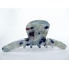 Blue white and mixed color marbled design hair claw clip for fine, thin hair