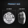 LX-LIGHT Dot approved 2 PCS Chrome 4.5 Inch LED Passing Light LED Fog Lamps for Motorcycles Auxiliary Light Bulb Motorcycle Projector Driving Lamp
