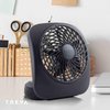 O2COOL Treva 5 Inch Battery Powered Fan Portable Desk Fan 2 Cooling Speeds with Compact Folding & Tilt Design Small Fan Cubicle Accessories Mini Fan Portable (Black)