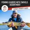 Fishing Leaders with Swivels, Fishing Line Leader, Fishing Wire Leader, Fishing Leaders Saltwater, Terminal Tackle, Fishing Tackle Fishing Supplies, Saltwater Fishing Gear and Equipment