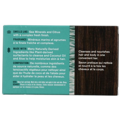 EVERY MAN JACK Sea Salt 2 in 1 Shampoo and Body Bar, 5 OZ