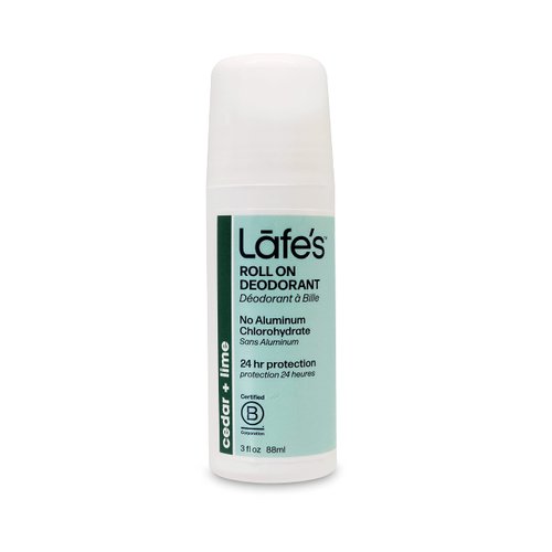Lafe's Natural Deodorant | 3oz Roll-On Aluminum Free Natural Deodorant for Men & Women | Paraben Free & Baking Soda Free with 24-Hour Protection | Cedar & Lime - Formerly Fresh | Packaging May Vary