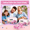 NQD Pink RC Cars with DIY Stickers, Remote Control Car for Girls, 80 Min Play Jeep 2.4GHz Off Road RC Trucks, Birthday Christmas Little Girl Toys Gifts for 3-8 Years Old