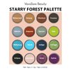 VavaSans Starry Forest Eyeshadow Palette 16 Colors Earth Tone with Blue Green Purple Pop Colors Matte Glitter Shimmer Long Lasting High Pigmented Blendable Smokey Eye Shadow Powder Makeup