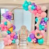 Pink and Purple Party Balloons, 50 Pcs 12 Inches Purple Pink Teal Blue Latex Balloon Purple and Pink Balloons for Girls Birthday Baby Shower, Birthday, Under The Sea Party Decorations