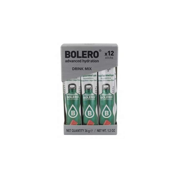 BOLERO – Watermelon Flavored, Sugar Free and Low Calorie Powdered Drink Mix, Makes 16oz for Strong Flavor or 32oz for Mild Flavor, 36 Small Sachet Singles-To-Go - Europe's Favorite Drink Mix