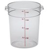 Cambro RFSCW4135 Camwear Round Food Storage Container, Polycarbonate, 4-Quart, Clear, NSF