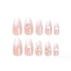 YoYoee Medium Stiletto False Nails Gradient Press on Nails Cute Acrylic Fake Nails for Women and Girls 24PCS