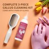 Yaya Callus Remover for Feet - Extra Strength - Vitamin E + Moisturizing Effect - Foot Scrubber File and 5 Pink Latex Gloves - Callus Remover Gel 8OZ - Foot Spa Kit