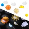 Sun and Clouds Tissue Balls Sun Party Decorations Pom Pom Hanging Party Pieces 3D Clouds for Ceiling Paper Honeycomb Balls Ornaments Classroom Decor Props for Birthday Baby Shower