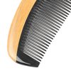 Onedor Buffalo Horn With Handmade 100% Natural Green Sandalwood Hair Combs - Anti-Static Sandalwood Scent Natural Hair Detangler Wooden Combs (Buffalo Horn Oval Fine Tooth)