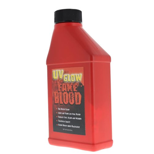 UV GLOW Fake Blood 16 Oz - GLOWS Under Blacklight