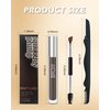 Waterproof Tinted Brow Gel- Brunette Tinted Thickening Eyebrow Gel, Brow Fast Sculpt Volumizing Eyebrow Glue, Long-Lasting Transfer-Proof Eyebrow Mascara Makeup, with Brow Razor & Brush (0.106 Oz)-04#