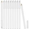 Maitys 10 Pieces Nail Whitening Pencil 2-in-1 White Nail Pencil DIY Nail Design Manicure with Cuticle Pusher
