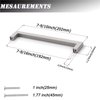 Probrico 5 Pack Brushed Satin Nickel Cabinet Handles Hole Centers 7-1/2 inch 192mm Stainless Steel Drawer Pulls Square Corner Bar Kitchen Cabinet Pulls