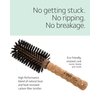 Ibiza Hair Professional Round Boar Hair Brush (EX4,65mm), Lightweight with Reinforced Bristles & Cork Handle, For Crown of the Head Volume, Add Texture & Shine for Medium to Long Hair