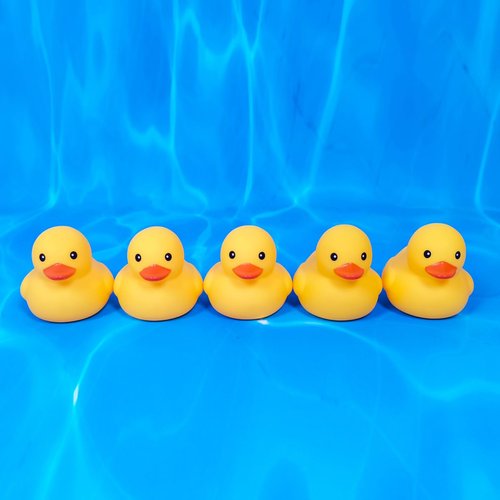 Kalafona Rubber Yellow Ducks/ Ducky No Hole Waterproof No Squeak Bath/Pool/Water Float Toy Stuffed with Sealed Plug Without Hole for Kids in Bulk