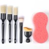 Birbenben 6Pcs Car Detailing Brush Set, Automotive Exterior & Interior Cleaning Brush Kit- Auto Boars Hair Detail Brushes, Vehicle Soft Dusting Dust Brush, Detail Tool for Air Vent, Dashboard, Leather