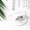 [2 Pack] Transparent Diamond Setting Cell Phone Ring Holder Stand,360 Degree Rotation and 180 Degree Adjustable Finger Ring Kickstand with Polished Electroplated Phone Grip (Bear)