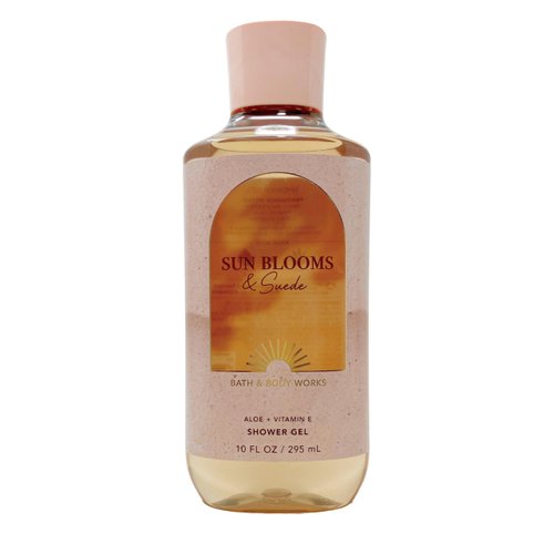 Bath & Body Works Sun Blooms & Suede - 2 pack - Shower Gel With a Himalayan Salts Springs Bar Soap.