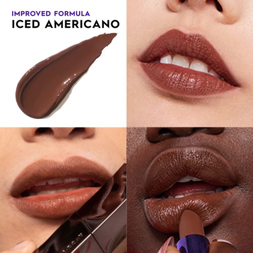 URBAN DECAY Vice Hydrating Lipstick (Iced Americano - Deep Coffee Brown - Cream Finish), Creamy Formula, Moisturizing Lip Color with Aloe Vera & Avocado Oil, Vegan, Cruelty-free - 0.11 oz