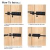 Slide Bolt Gate Latch, 7.8 Inch Heavy Duty Solid Stainless Steel Bolts Latches,for Fence, Yard Doors, Garages, Bedrooms, Cupboards and Window (2 Pack, Black)