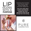 Pure Cosmetics Pure Illumination Lip Gloss - LED-lit Applicator w/Side Mirror - Non-Sticky, Moisturizing & Hydrating Lip Glosses - Soothes & Protects Dry Chapped Lips (Wine Berry)