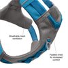 Kurgo Journey Air Dog Harness, Vest Harnesses for Dogs, Pet Hiking Harness for Running & Walking, Reflective, Padded, Includes Control Handle, No Pull Front Clip (Blue, Medium)