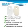 HQRP 2-Pack Filter Kit compatible with Shark Rocket DeluxePro HV319 HV319Q Hand Vac / HV320 HV320W HV321 HV321C HV322 HV322Q HV323 HV324 HV324Q UV422 Upright Vacuum Cleaner