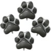 BIEUFBJI 4 Pcs Dog Paw Balloons Grey Dog Print Foil Balloons Pets Dog Party Themed Baby Shower Pets Birthday Kids Party Dog Paw Balloons Props Decorations Supplies
