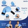 REVIX Shoulder Ice Pack Rotator Cuff Cold Therapy Wraps for Pain Relief & Tendonitis, Reusable Compression Brace for Injuries, Recovery After Shoulders Surgery