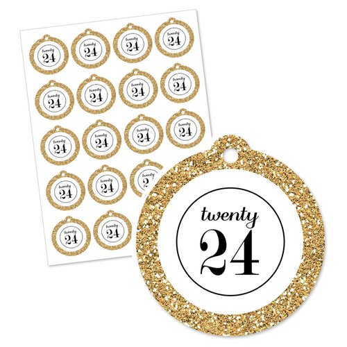 Big Dot of Happiness Gold Tassel Worth The Hassle - 2024 Graduation Party Favor Gift Tags (Set of 20)