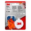 3M Corded Reusable Earplugs, 3 Pack, Noise Reduction Rating (NRR) 25 dB, Easy To Use & Insert, Pliable & Tri-Flange Design Enhances Comfort & Fit, Orange Ear Plugs (90716H3-DC)