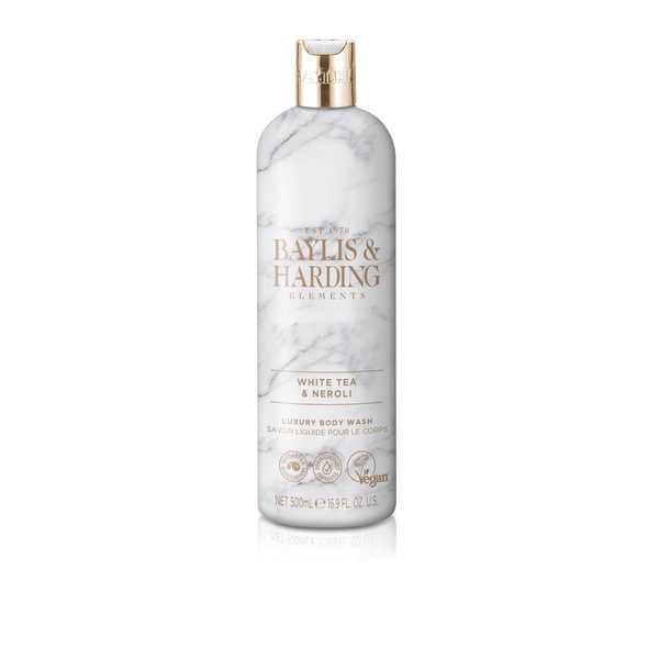 Baylis & Harding Liquid Body Wash Soap, Elements, White Tea & Neroli, 16.9oz/500ml