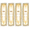 4Pcs Rhinestone Snap Hair Clips, Water Drop Crystal Snap Hair Barrettes, Glitter Shining Metal Snap Hair Clips, Glittering Hairpins Headwear Hair Accessories for Girls Women